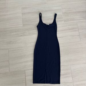 Zara Bodycon Navy Dress Midi